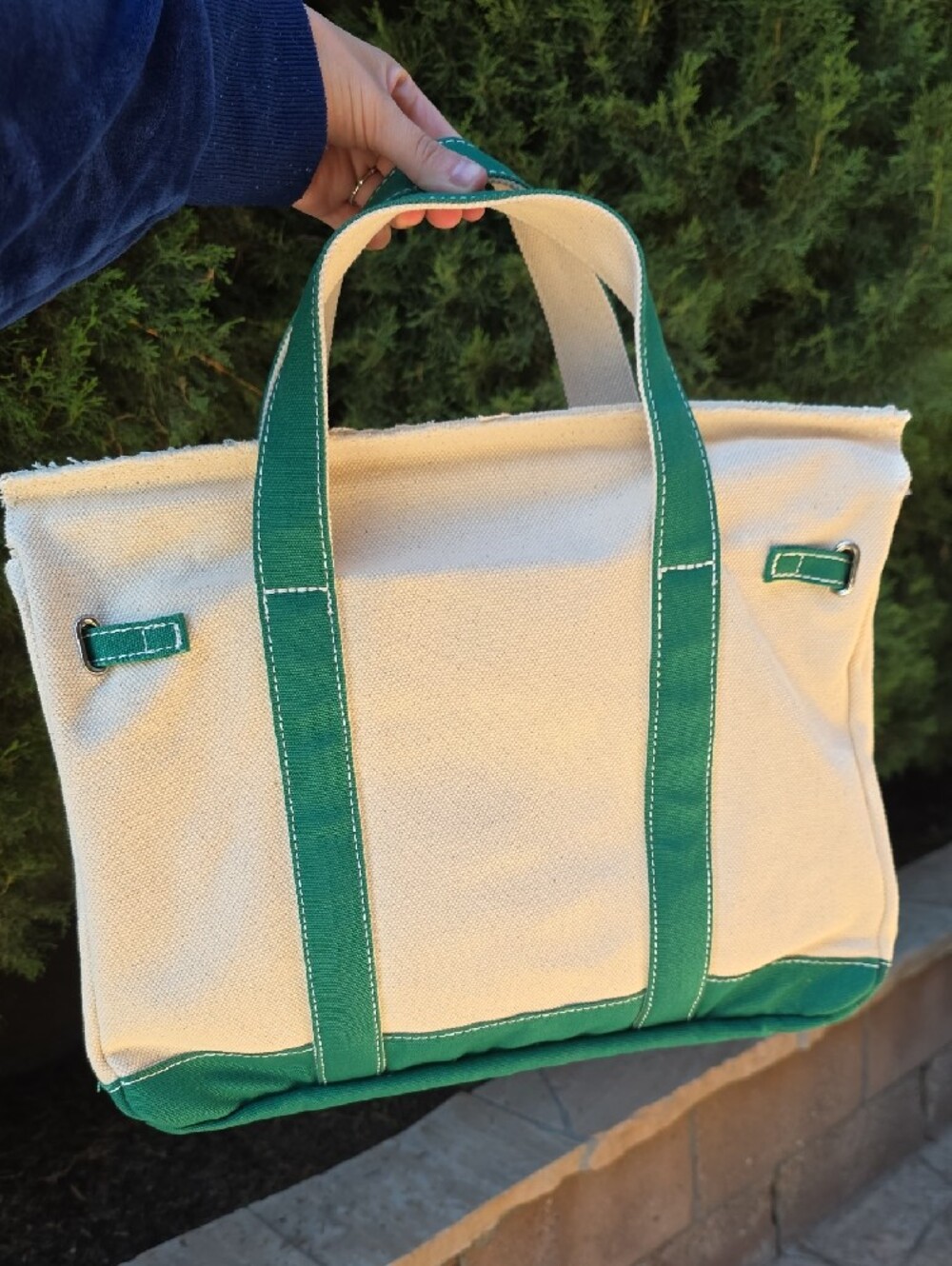 Large Green Boatkin Tote - Picture 2 of 6